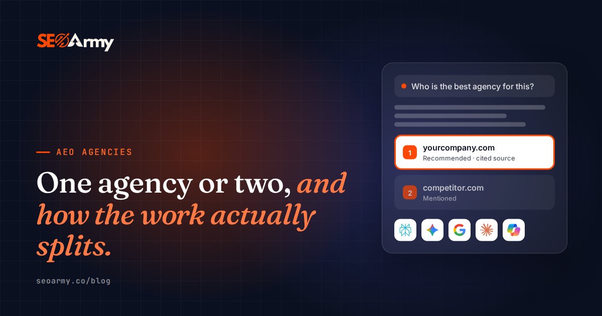 One agency or two, and how the work actually splits.