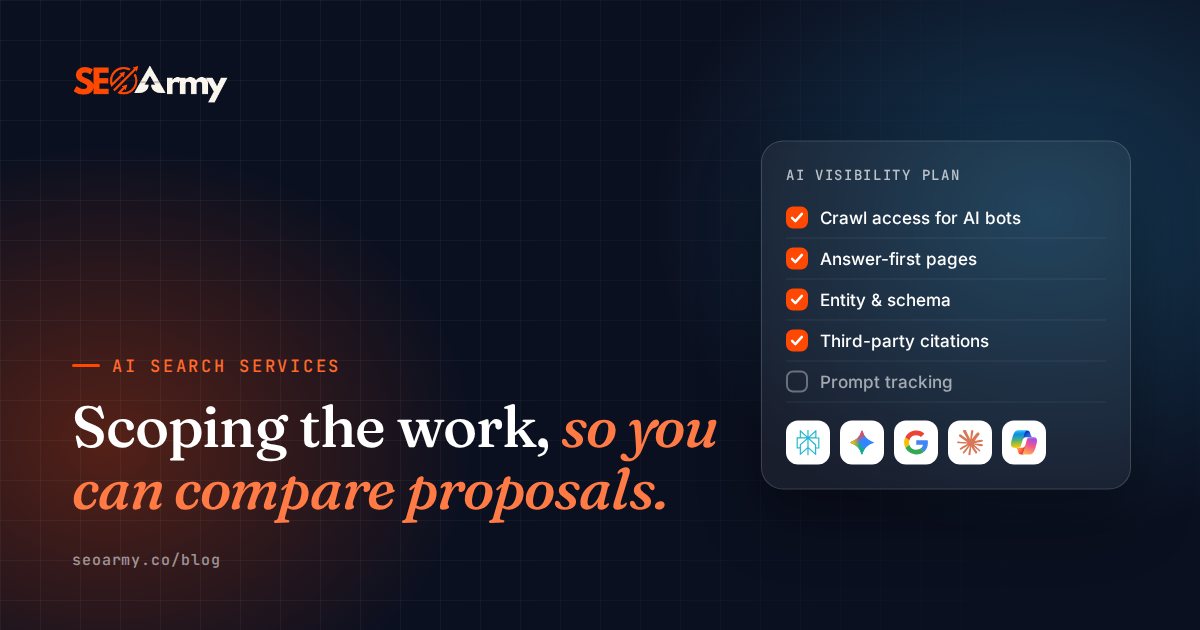 Scoping the work, so you can compare proposals.