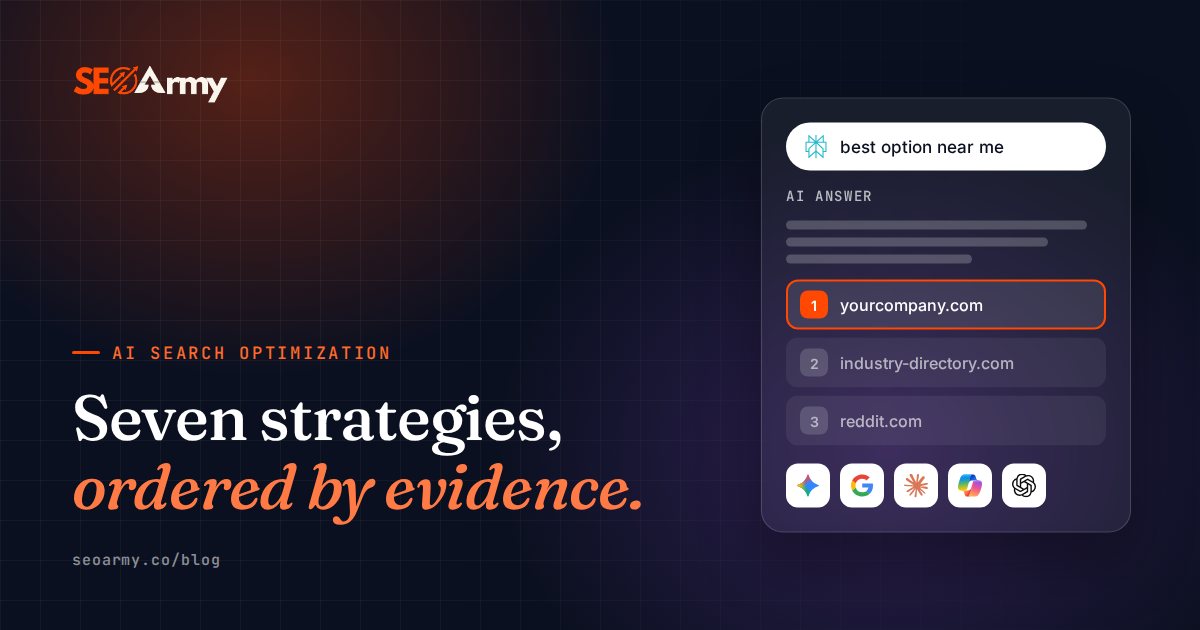 Seven strategies, ordered by evidence.