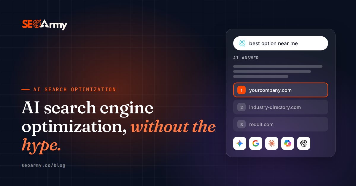 AI search engine optimization, without the hype.