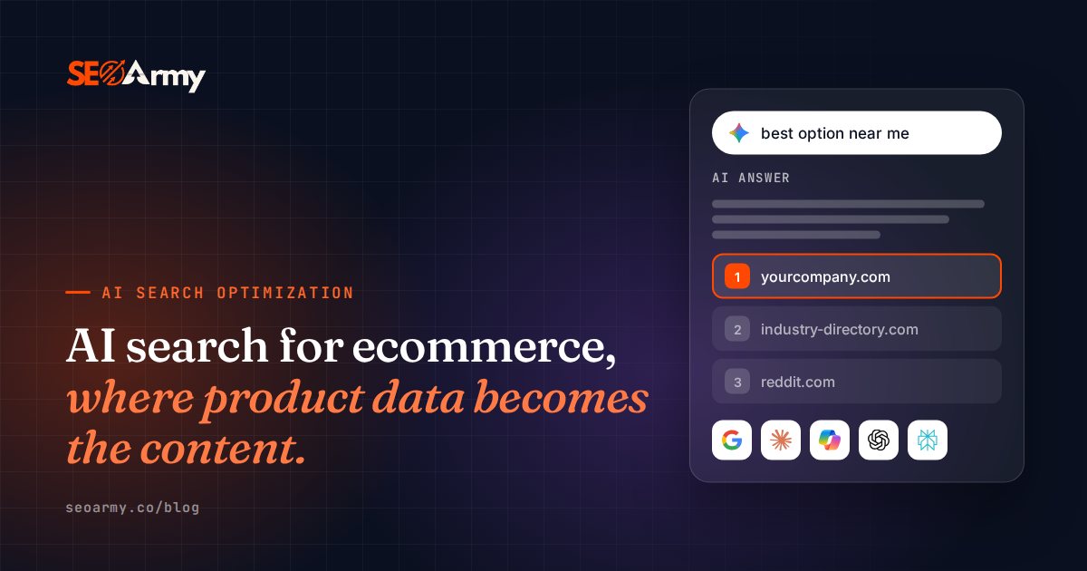 AI search for ecommerce, where product data becomes the content.
