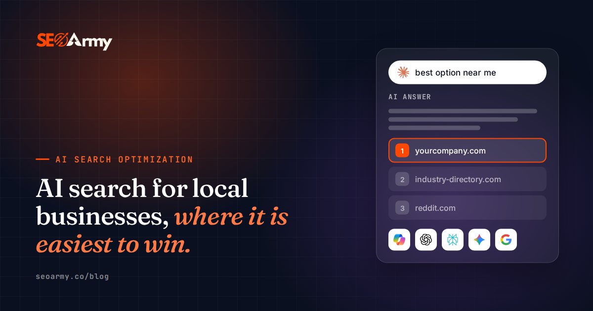 AI search for local businesses, where it is easiest to win.