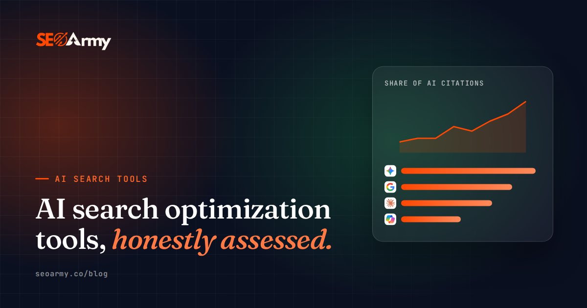 AI search optimization tools, honestly assessed.