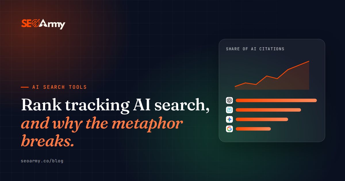 Rank tracking AI search, and why the metaphor breaks.