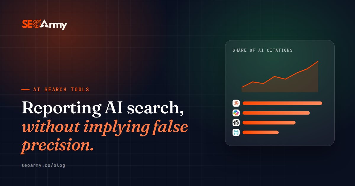 Reporting AI search, without implying false precision.
