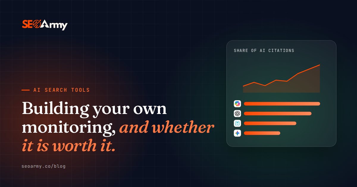 Building your own monitoring, and whether it is worth it.