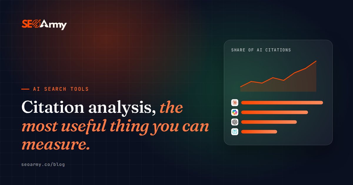 Citation analysis, the most useful thing you can measure.