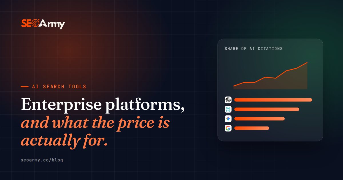 Enterprise platforms, and what the price is actually for.