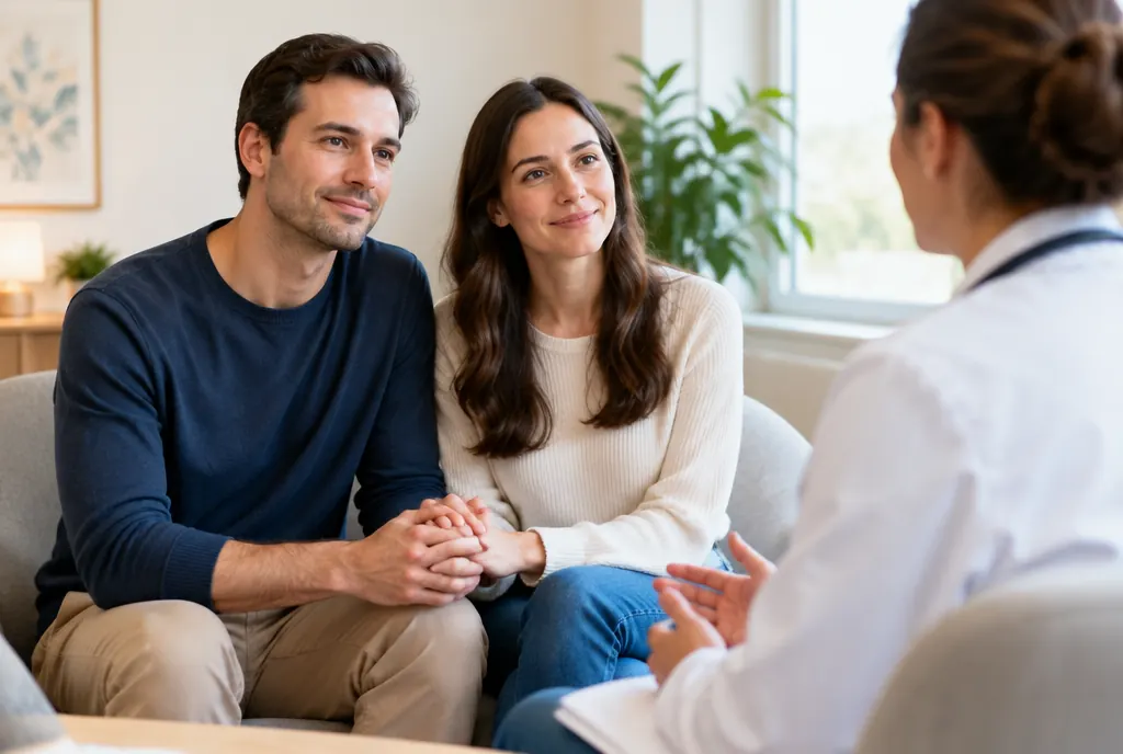 A couple in a consultation with a fertility doctor