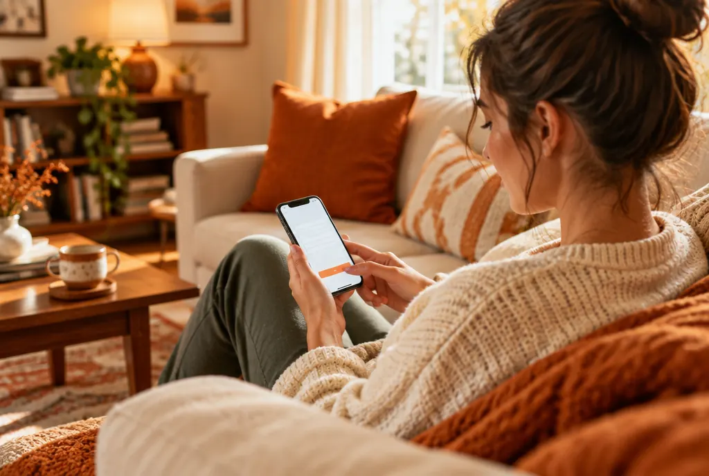 A homeowner requesting a quote on her phone